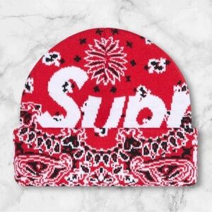 Supreme Red Bandana Hat